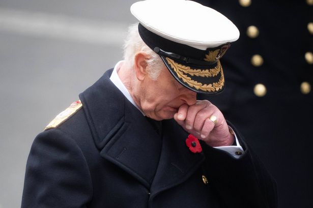 King Charles III during the Remembrance Sunday service at the Cenotaph in London. Picture date: Sunday November 10, 2024.