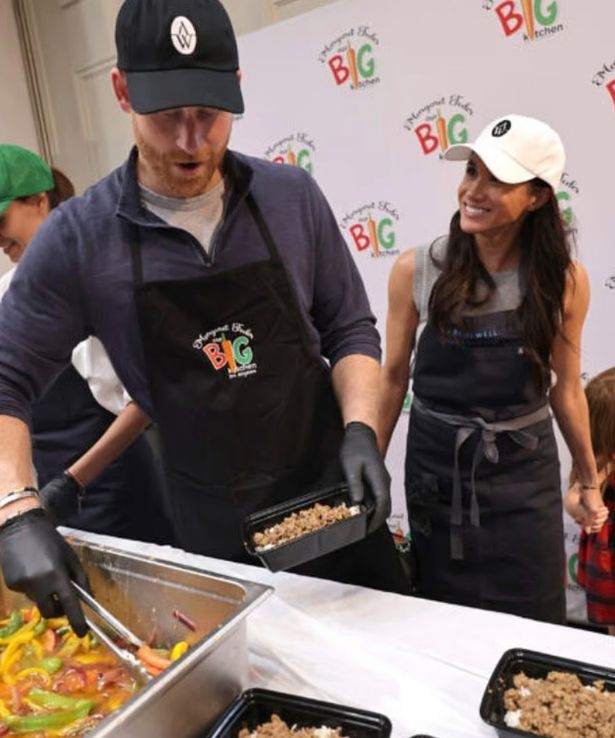 The Sussexes were volunteering at Our Big Kitchen in Los Angeles ahead of the Thanksgiving holiday