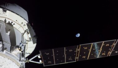 NASA's Orion spaceship during its uncrewed Artemis 1 test mission in 2022.
