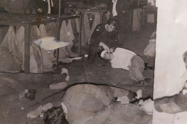 This was the scene after Tom Smith was shot and injured during a robbery in the midlands 