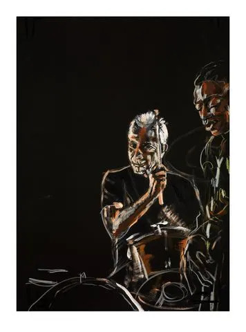 Ronnie Wood Ronnie Wood's painting of Charlie Watts