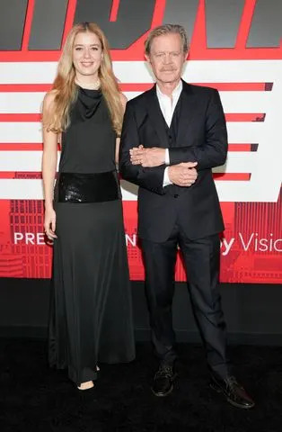 Adela Loconte/Variety via Getty Georgia Grace and William H. Macy at The Running Man New York premiere held at AMC Lincoln Sqaure on November 9, 2025