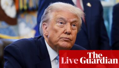 Trump says ‘we’ll give them everything’ on Epstein as top Democrat says president’s sudden U-turn shows he’s ‘panicking’ – live | Trump administration