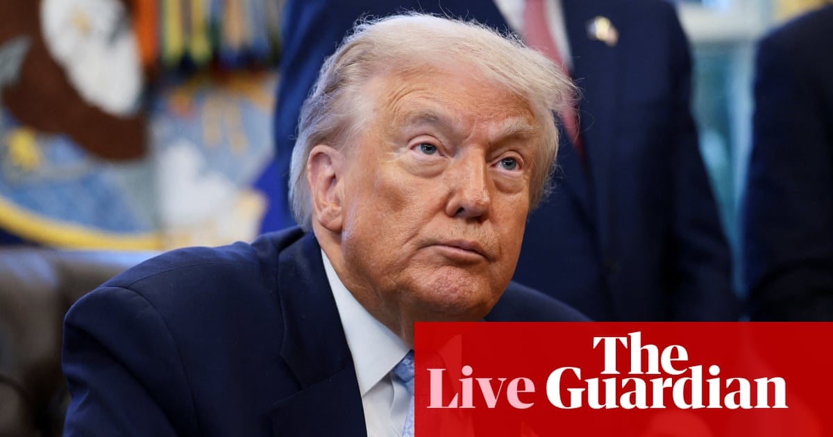 Trump says ‘we’ll give them everything’ on Epstein as top Democrat says president’s sudden U-turn shows he’s ‘panicking’ – live | Trump administration