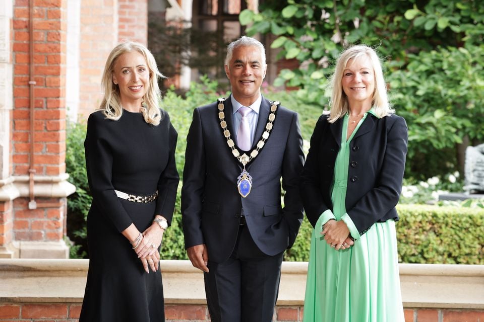 NI Chamber’s past president Cat McCusker, president Kailash Chada and chief executive, Suzanne Wylie