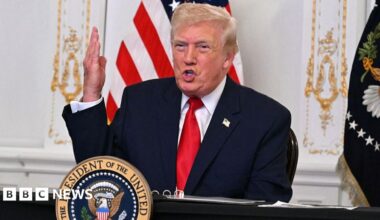 US President Donald Trump participates in a video from his Mar-a-Lago residence in Palm Beach, Florida, on 27 November 2025.