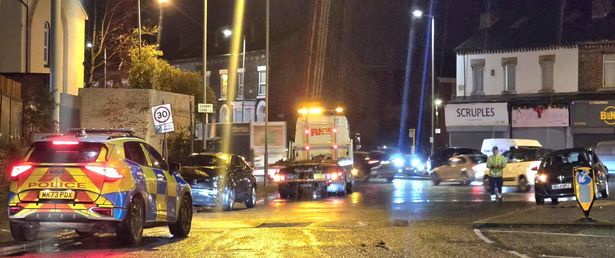 Emergency services and a recovery truck were called to the scene