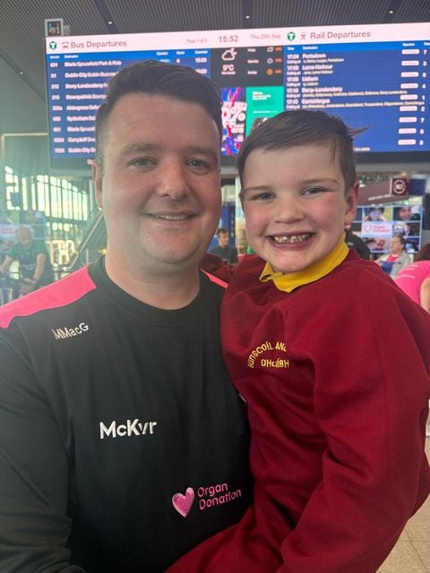 Máirtín Mac Gabhann with his son Daithi Mac Gabhann