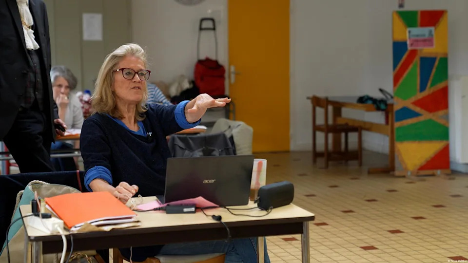 Anne-Sophie Bastin, the director of the theater group, says the leaderless yellow vests movement isn't used to taking orders, even from a theater director<span class="copyright">Tessa Walther</span>