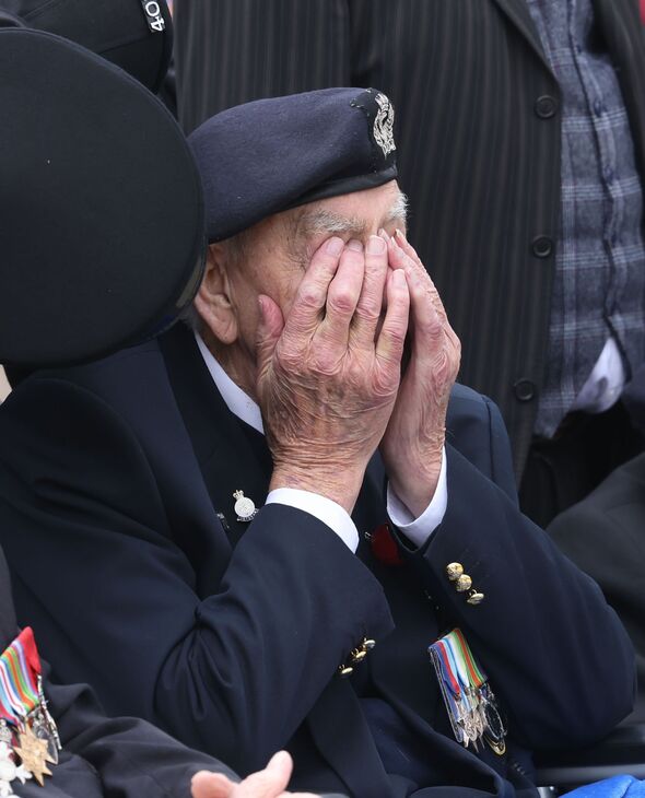 Royal Navy hero Henry Rice at a D-Day commemoration service in Normandy earlier this year Royal Navy hero Henry Rice at a D-Day commemoration service in Normandy earlier this year