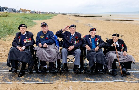 D-Day warriors reunite on Sword Beach on the 81st anniversary of D-Day in June D-Day warriors reunite on Sword Beach on the 81st anniversary of D-Day in June