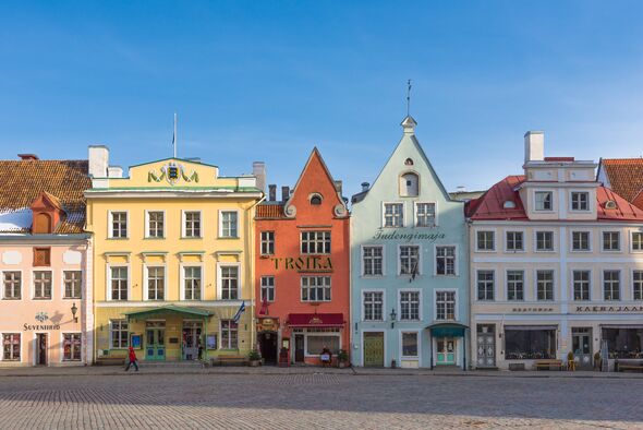 The old town district in Tallinn with its unique Baltic architecture