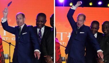 Fans left in stitches by Prince Edward's aggressive cake-cutting | Royal | News