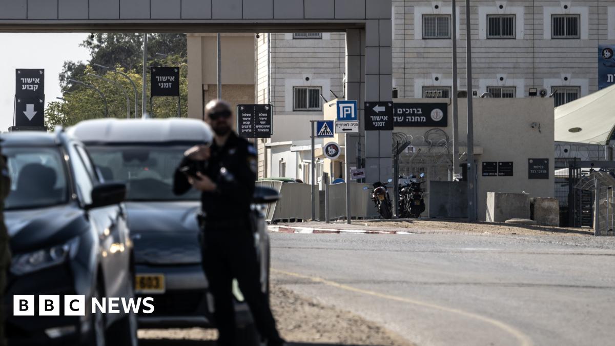 A view of Sde Teiman prison in the Negev desert near the Gaza Strip