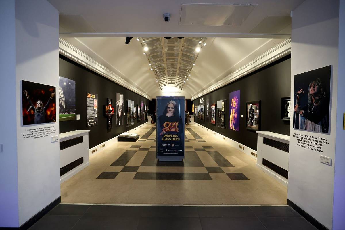 Entrance to ‘Working Class Hero’, Ozzy Osbourne exhibition