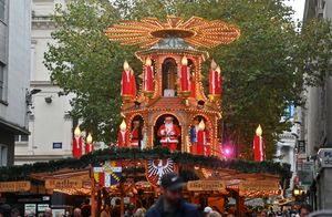 The market is full of colour all along the route