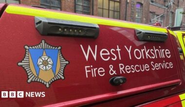 A generic image of a fire engine from West Yorkshire Fire and Rescue Service