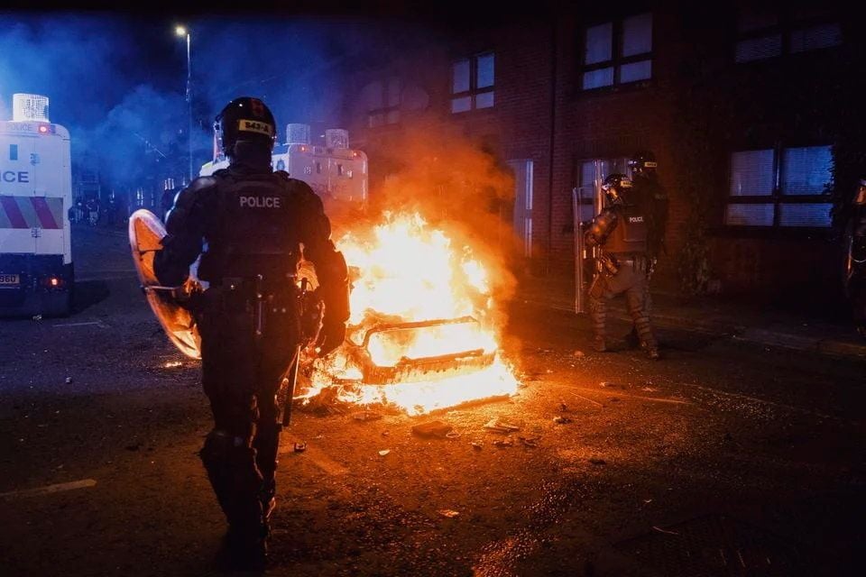 Riots broke out in Ballymena over the summer.