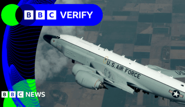 BBC Verify Live: Flight tracking shows US military jets were off Venezuela coast