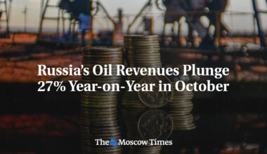 Russia’s Oil Revenues Plunge 27% Year-on-Year in October