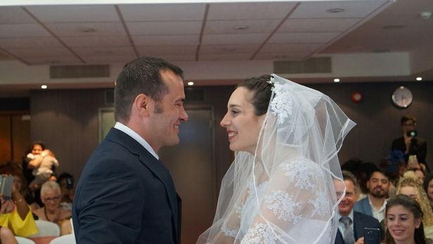 Puiu and Carolina Murineanu on their wedding day