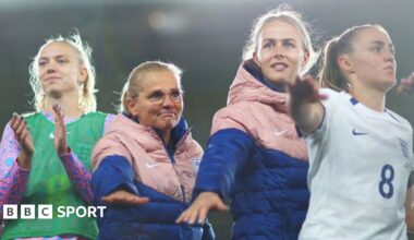 A graphic that reads 'Follow our women's football TikTok' with a picture of a mobile phone