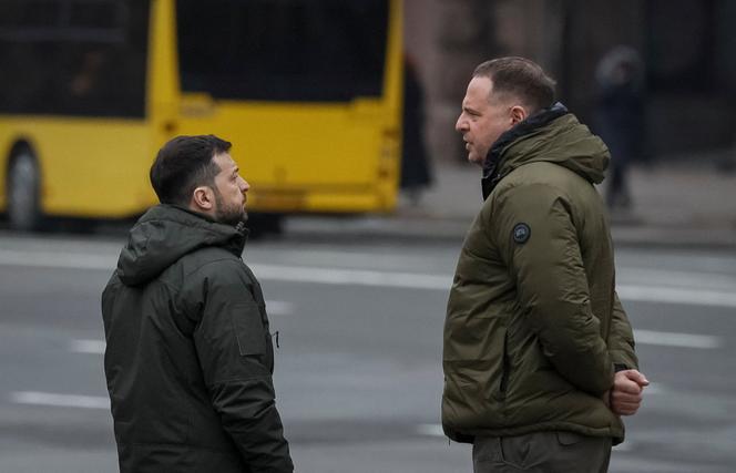 Volodymyr Zelensky and Andriy Yermak in Kyiv, December 2, 2024.