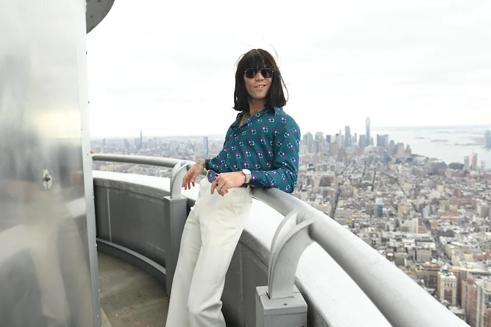 Mr. Fantasy visits the Empire State Building on October 28, 2025 in New York City.