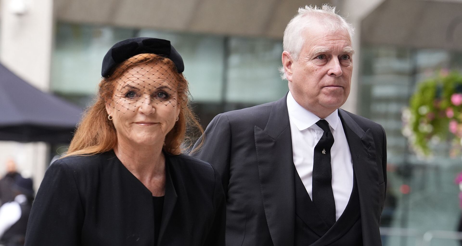 LONDON, ENGLAND - SEPTEMBER 16: Sarah, Duchess of York and Prince Andrew, Duke of York arrive for the Requiem Mass service for Katharine, Duchess of Kent at Westminster Cathedral on September 16, 2025 in London, England. Katharine, Duchess of Kent was married to Prince Edward, Duke of Kent, the first cousin of Queen Elizabeth II. She died on September 4 at the age of 92 at Kensington Palace surrounded by her family. Having converted to Catholicism in 1994, her funeral takes place at Westminster Cathedral and is the first Catholic funeral to be held for a member of the royal family in modern British history. Her Royal Highness will be laid to rest at the Royal Burial Ground at Frogmore, Windsor. (Photo by Jordan Pettitt - Pool/Getty Images)