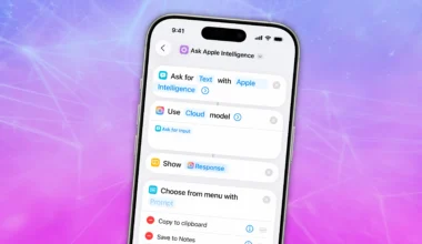 Shortcuts using Apple Intelligence