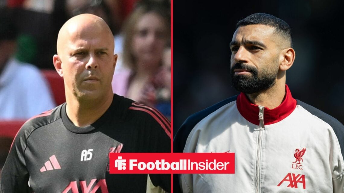 Arne Slot and Mohamed Salah pre-match for Liverpool