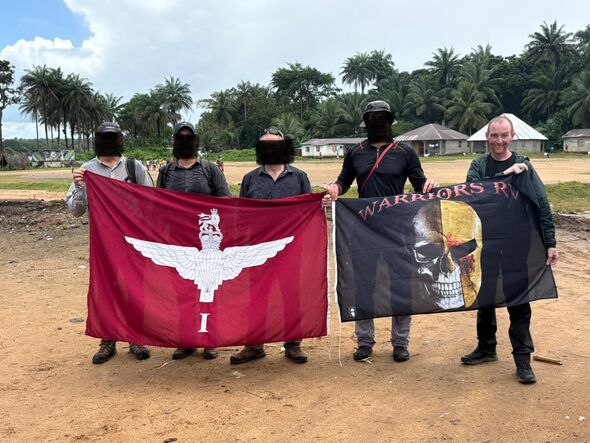 Ian with some of the rescuers Ian with some of the rescuers