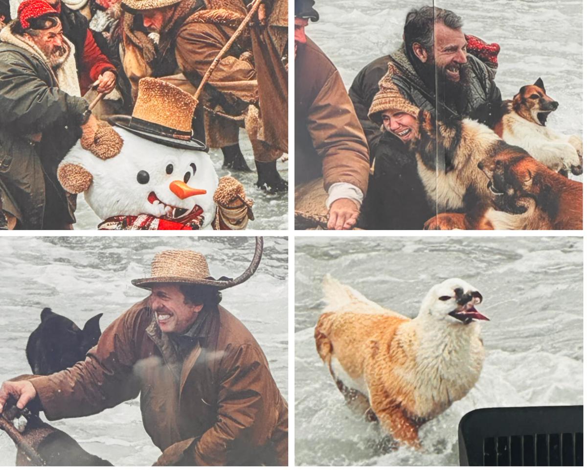 Bizarre 'AI' Christmas mural sparks ridicule for warped faces and mutant animals - London Evening Standard