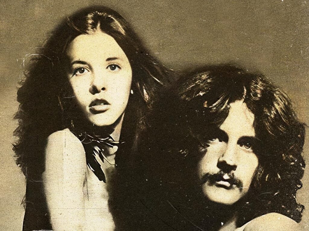 Lyndsey Buckingham and Stevie Nicks on the album cover for 'Buckingham Nicks' - 1973