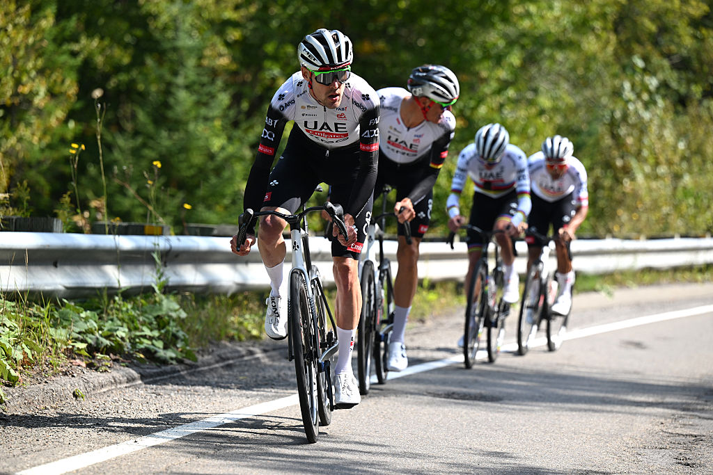 QUEBEC CITY, QUEBEC - SEPTEMBER 10: Pavel Sivakov of France and UAE Team Emirates - XRG during the training prior to the 14th Grand Prix Cycliste de Quebec &amp; Montreal 2025 / #UCIWT / on September 10, 2025 in Quebec City, Quebec. (Photo by Szymon Gruchalski/Getty Images)