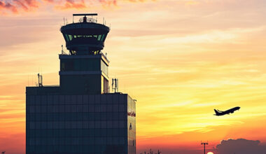 Air Traffic Control Tower during sunset