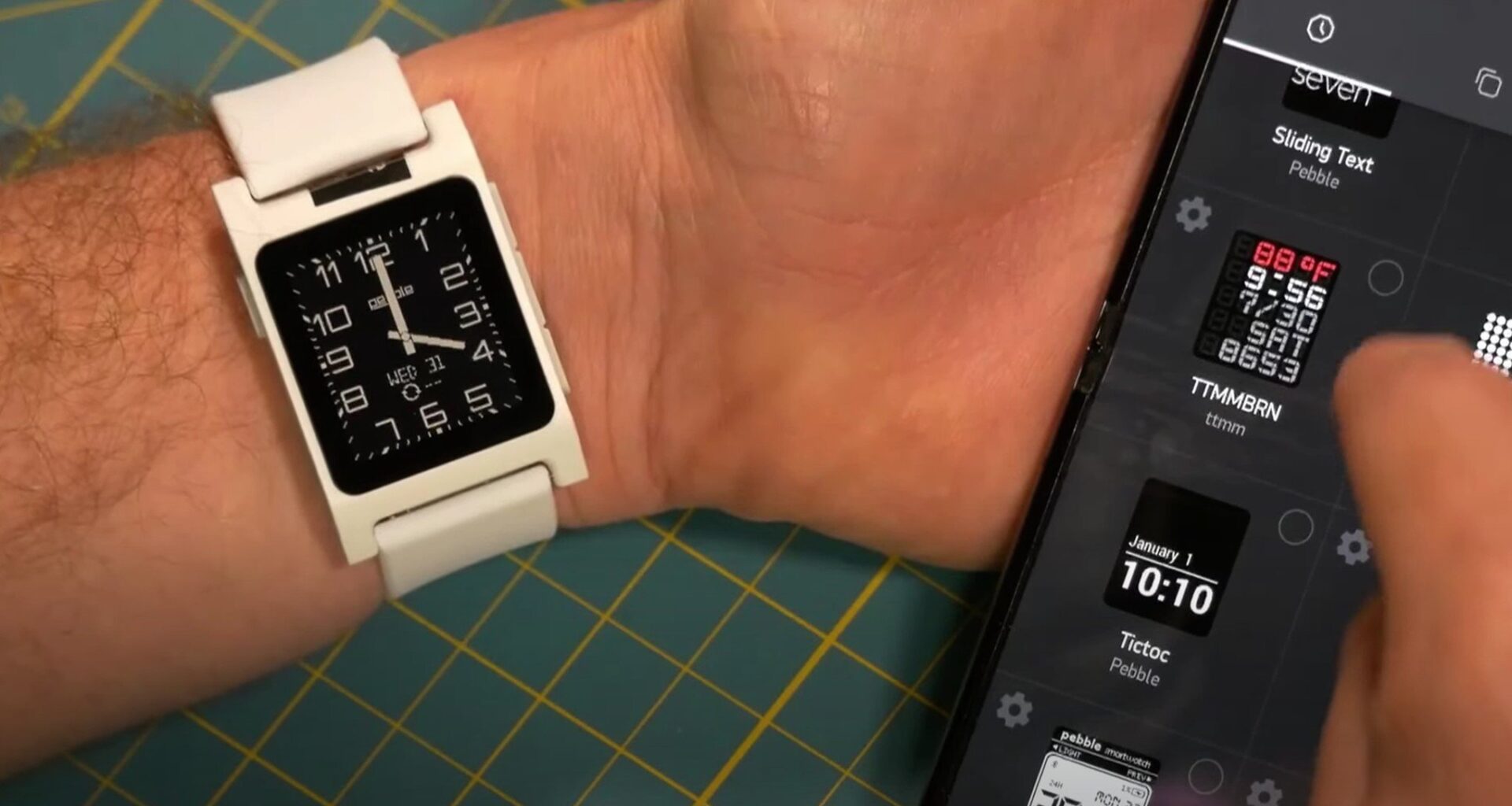Core 2 Duo PebbleOS Watch Faces Demo