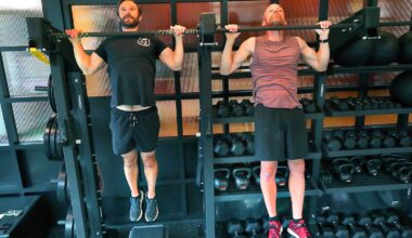 Adam Sandel (left) and Ron Cooper during their weekly "pull-up workout to end all pull-up workouts."