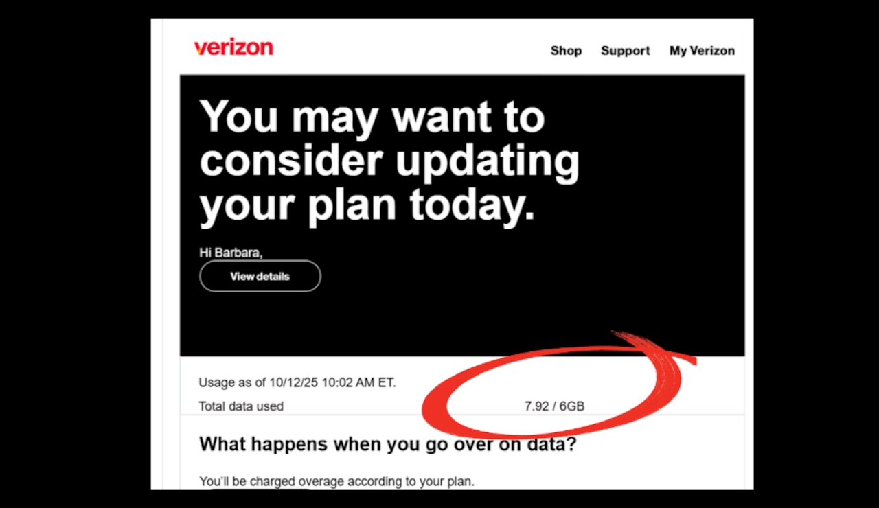 Are your cell phone data warnings lying to you? This retired couple says Verizon’s alerts were completely wrong.