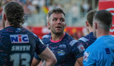 Former Leeds Rhinos man Mickael Goudemand looks on