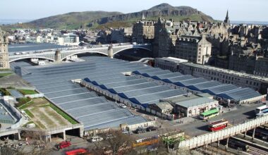 Edinburgh skyline and Waverley (NR)