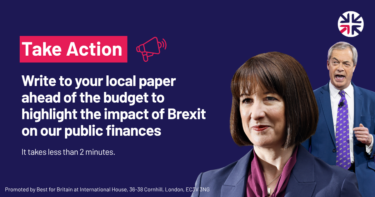Write to your paper to highlight the impact of Brexit on the Budget