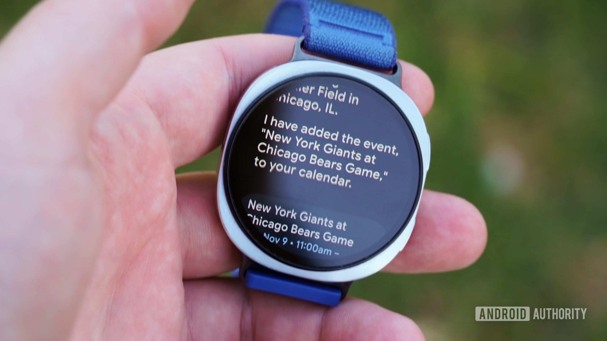 Gemini completing a multi-step task on a Galaxy Watch 8. 