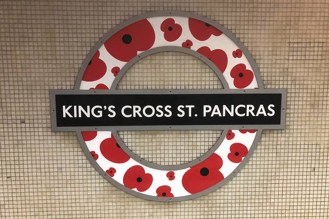 King's Cross St. Pancras Poppy Roundel