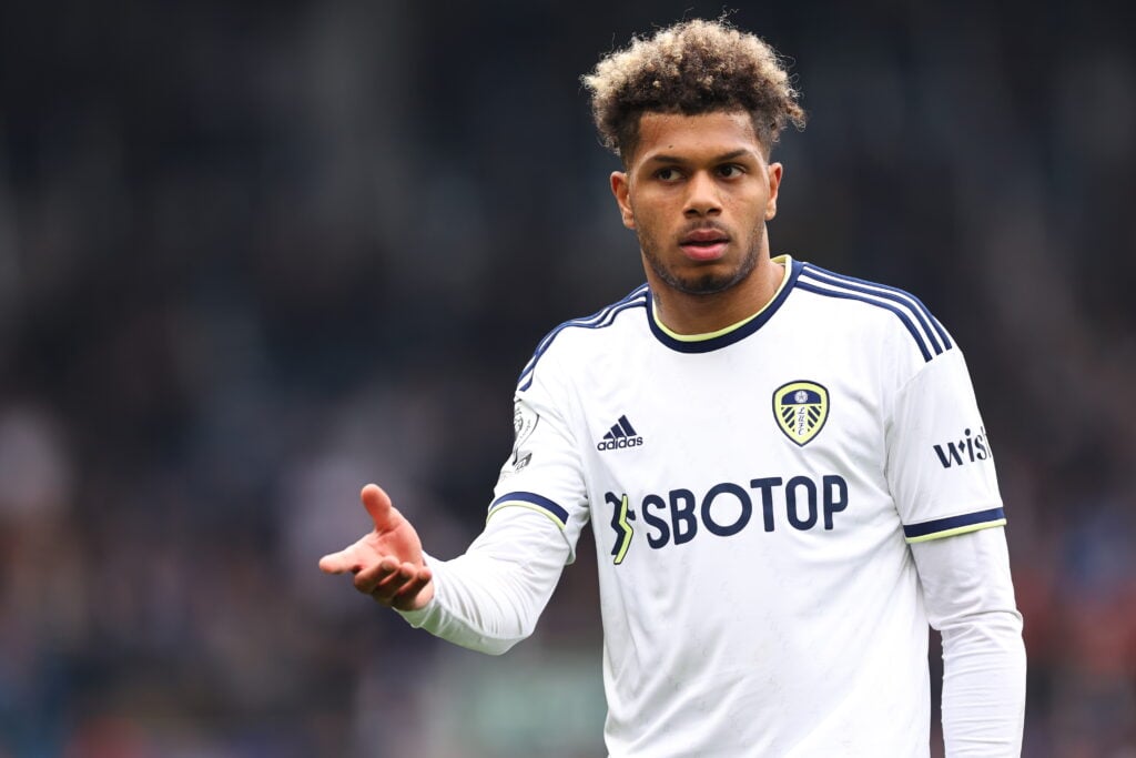Georginio Rutter in action for Leeds United during a Premier League clash against Crystal Palace