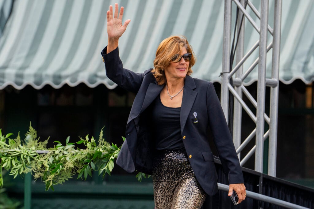 Gigi Fernandez at the International Hall of Fame induction ceremony in 2024.