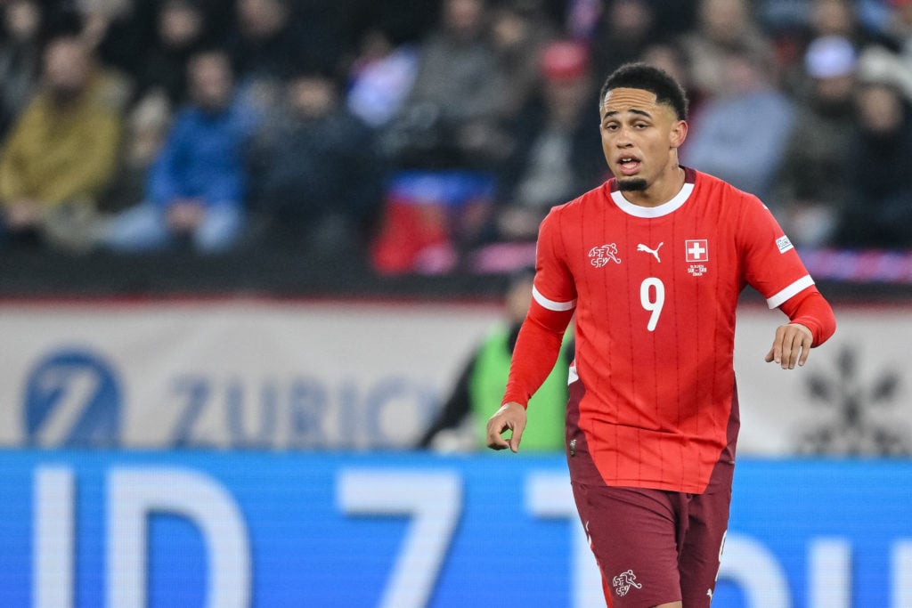 Noah Okafor in action for Switzerland.