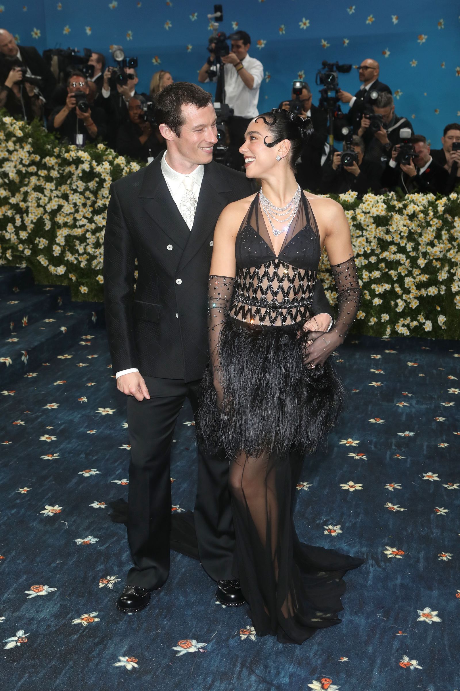 Dua Lipa and Callum Turner at the Met Gala.
