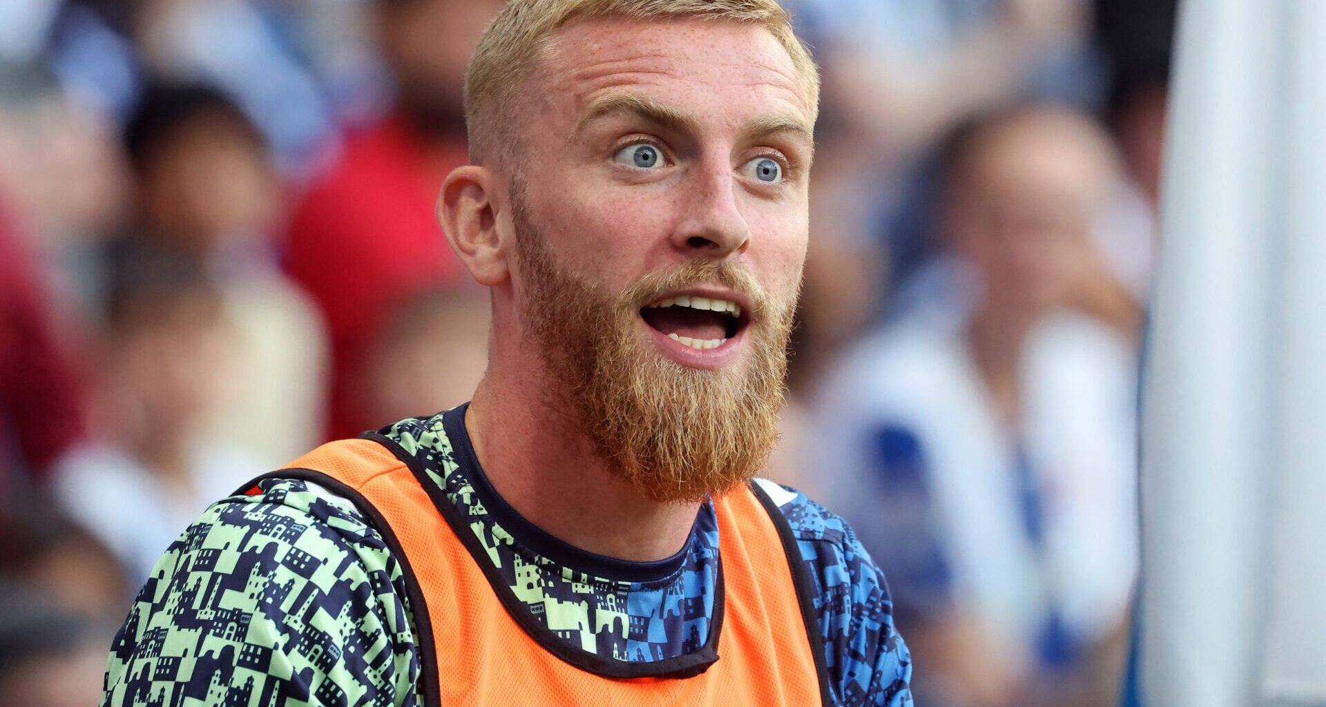 Oli McBurnie reacts as Patrick Bamford joins Sheffield United after Leeds United exit