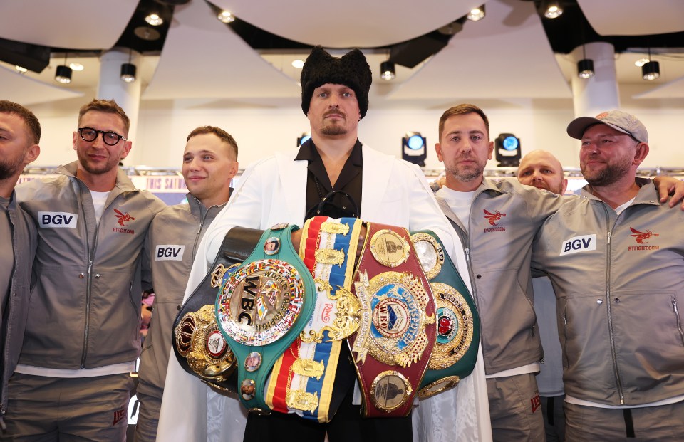 Usyk relinquished his WBO belt but still holds the WBA, WBC and IBF titles